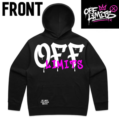 OFF LIMITS DRIP HOODIE (BLACK/PINK)